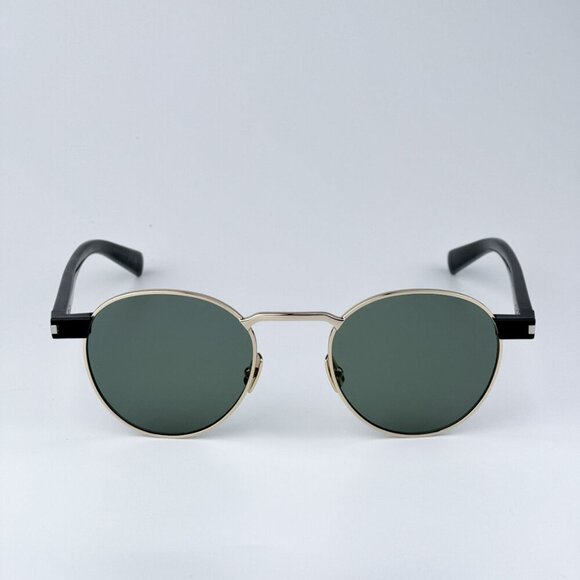 Saint Laurent SL707 002 BRAND NEW Sunglasses Gold Havana Green Oval Unisex - Picture 5 of 12